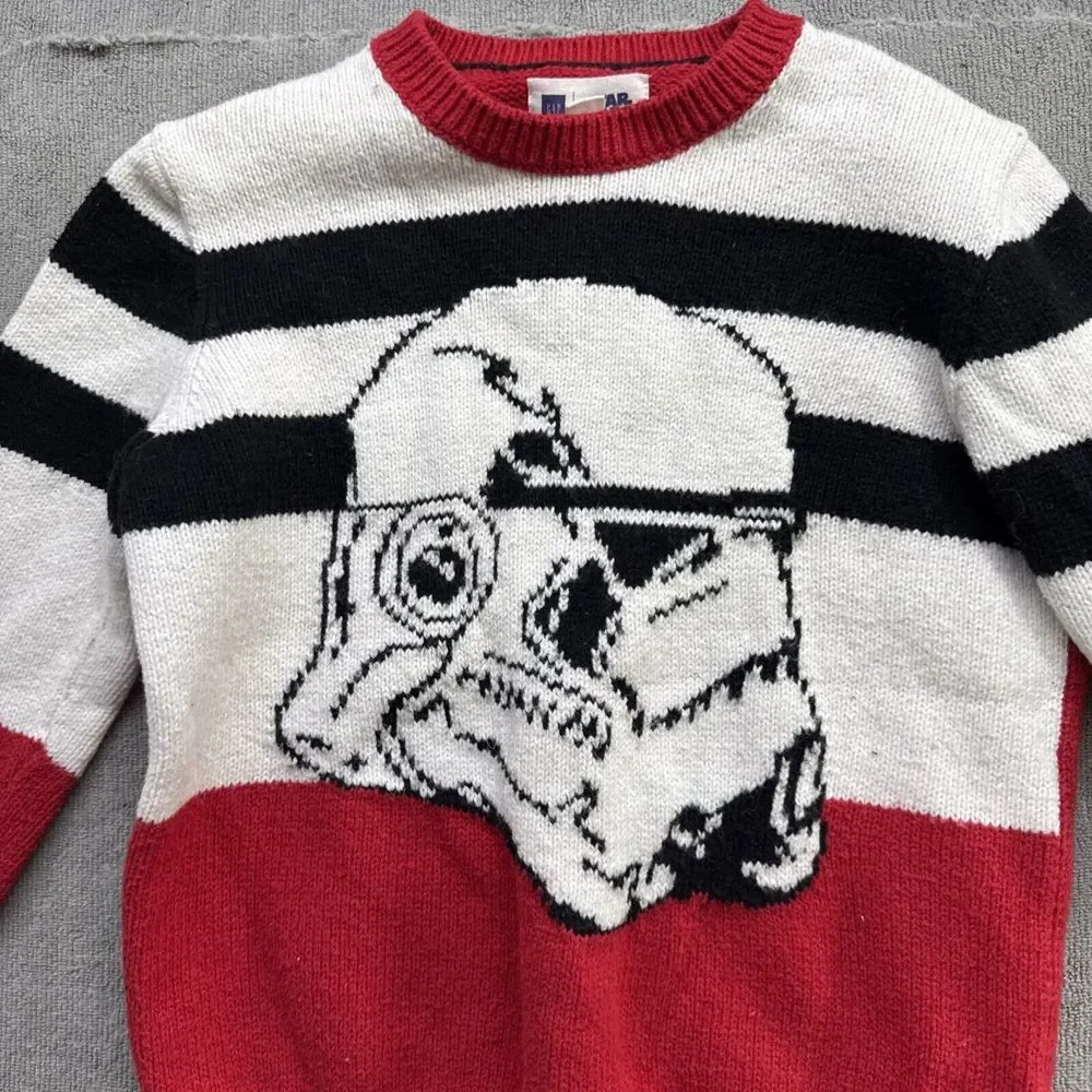 Gap X Star Wars Sweater Boys Small 6 S -7 Storm‎ Trooper Pullover